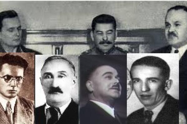 Tito,  Filipović, Kopinić, Gorkić, Kardelj, Krajačić, Mustafa Golubić i ostali komunistički teroristi u Kraljevini SHS