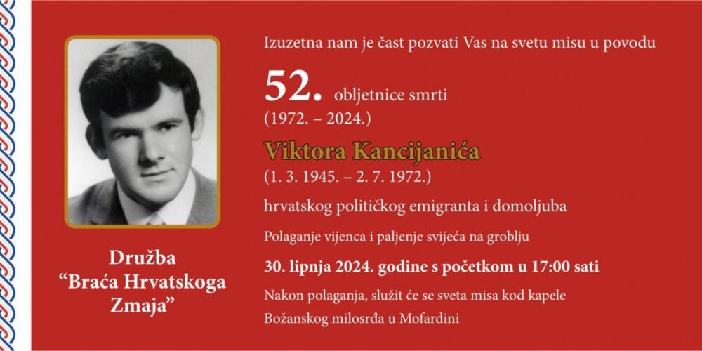 Komemoracija Viktoru Kancijaniću još uvijek izaziva prijepore kod sljednika yugo-titoističke ideologije