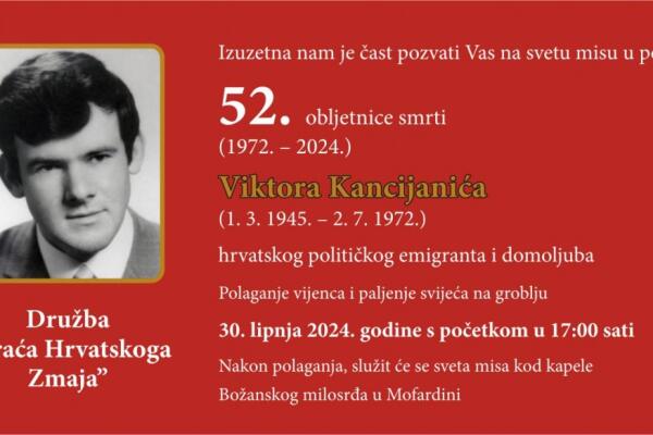 Komemoracija Viktoru Kancijaniću još uvijek izaziva prijepore kod sljednika yugo-titoističke ideologije