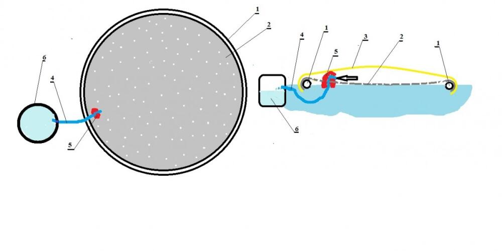 Floating desalinator for the production of drinking water from salt  water, dirty or polluted water