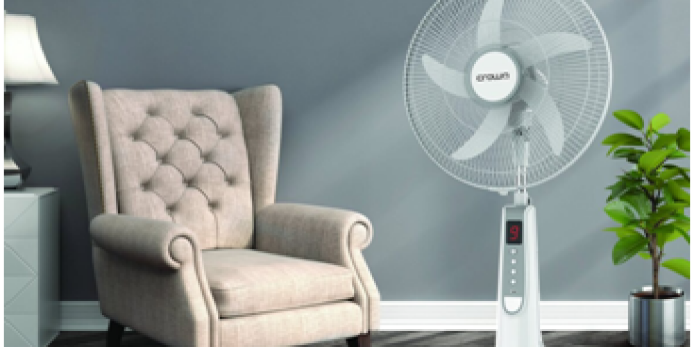 Stay Cool and Comfortable Anywhere with the New Crownline RF-241 Rechargeable Fan