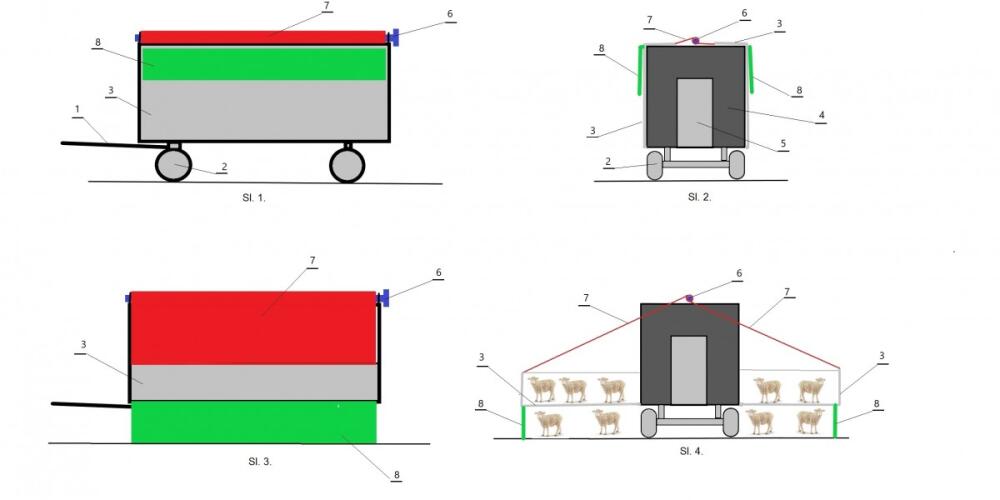 Mobile stable for sheep and goats