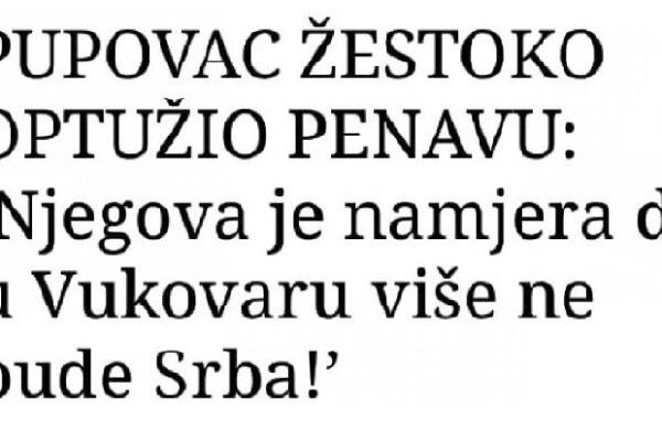 Predrag Mišić poručio Pupovcu; DOK JE TEBE MIRA NEĆE BITI