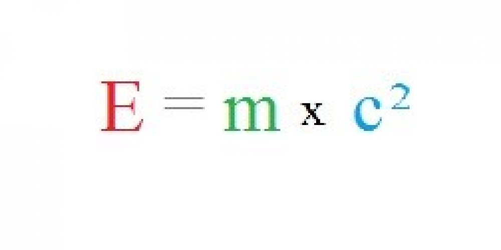 E = m x c2 ,  Energija je masa puta brzina na kvadrat