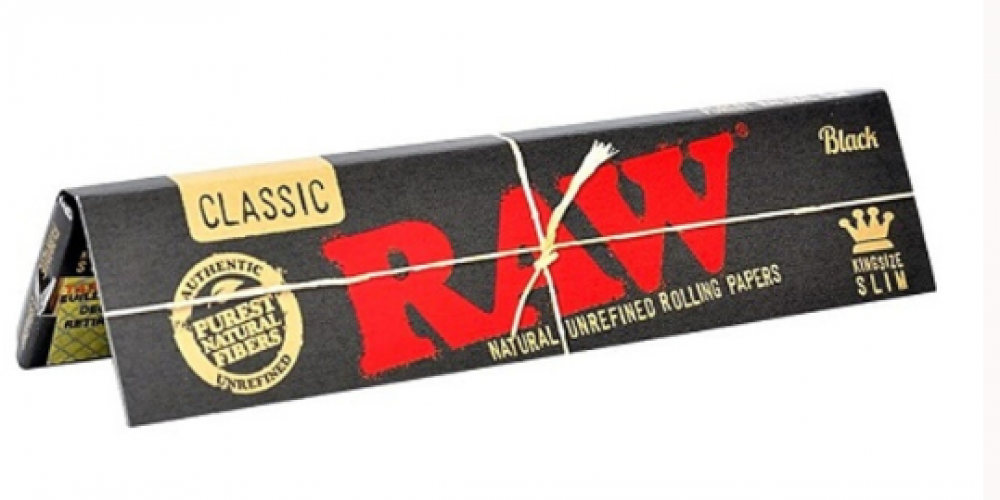 RAW BLACK KING SIZE ROLLING PAPERS SLIM NATURAL Perfect for Pairing with Actitube Filters