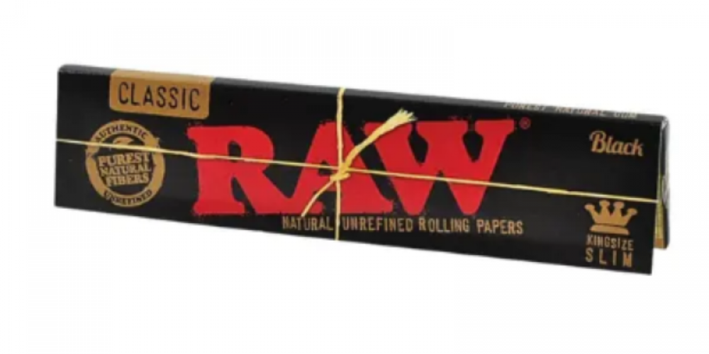 RAW BLACK KING SIZE ROLLING PAPERS SLIM NATURAL – Perfectly Paired with RAW Pre-Rolled Tips and Filter Tubes for Cigarettes