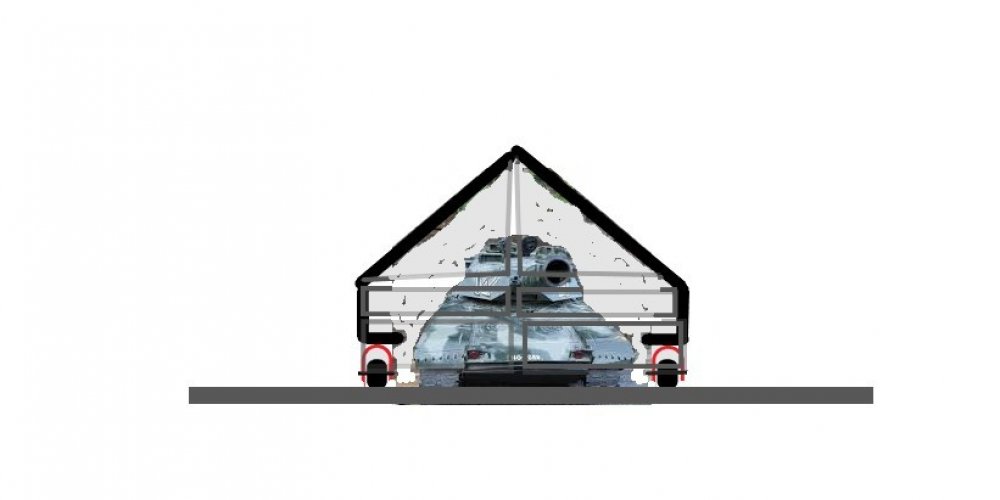 Mobile garage for tanks  and combat vehicles