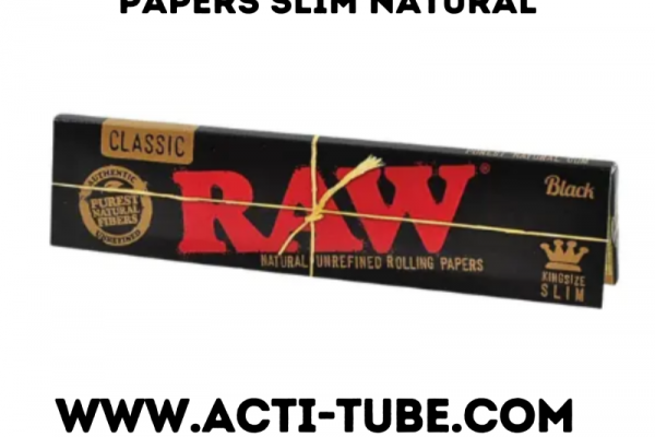 RAW BLACK KING SIZE ROLLING PAPERS SLIM NATURAL – Perfectly Paired with RAW Pre-Rolled Tips and Filter Tubes for Cigarettes